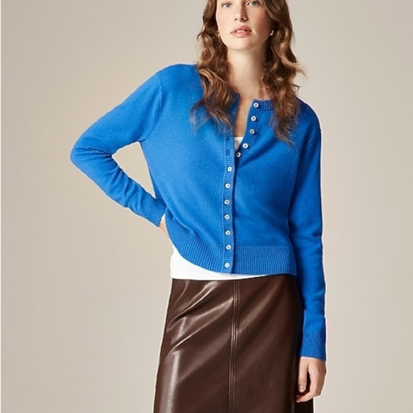 J Crew Blue Button-Up Cardigan - Picture 4 of 5